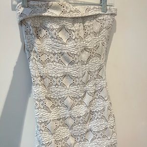 White lace tube corset dress